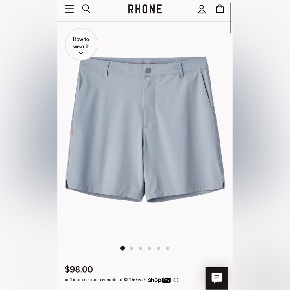 Rhone Resort Shorts 6” - Gray